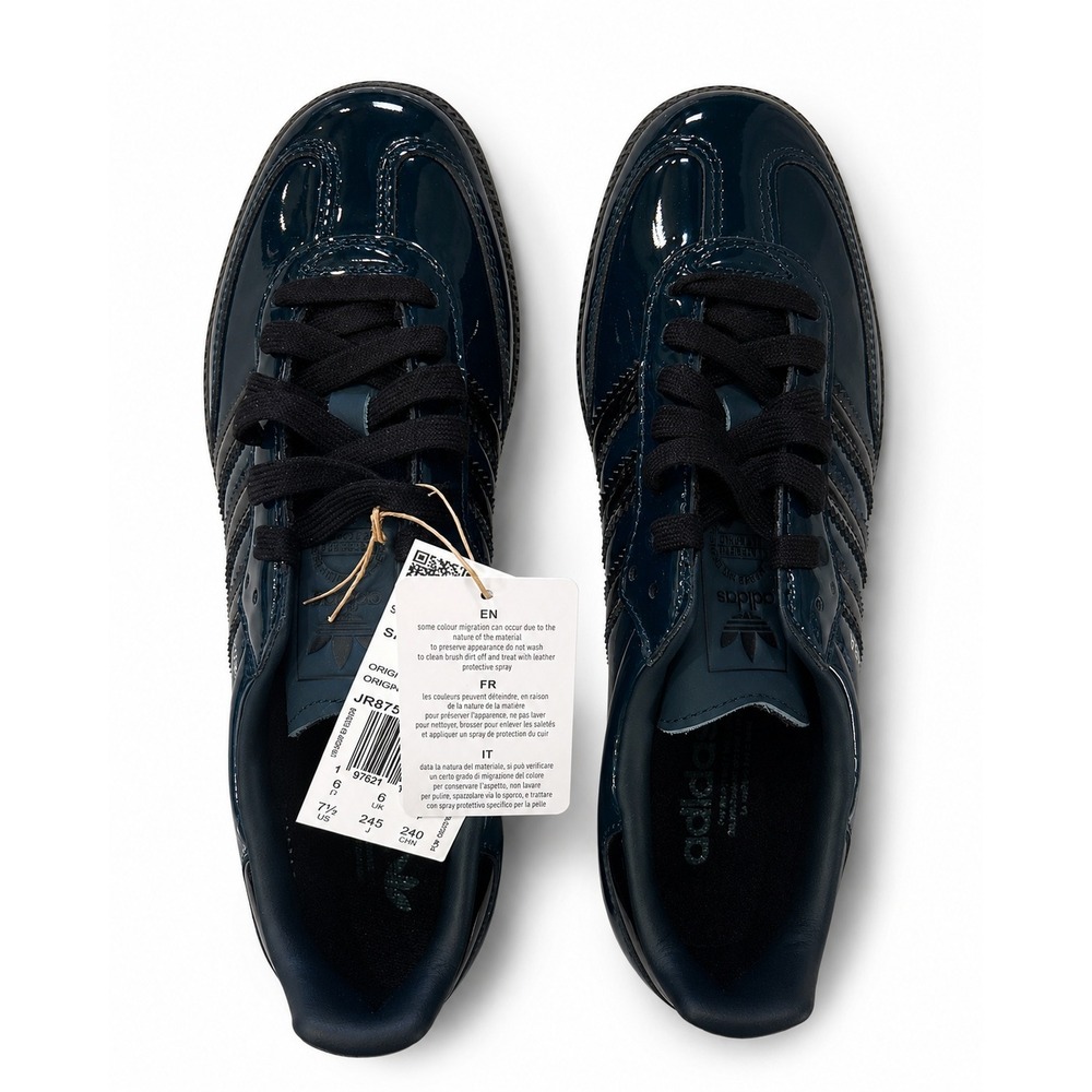 Adidas Samba OG W JR8750 Women's 7.5 Patent Teal Black Sneakers NIB - Picture 4 of 7